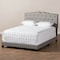 Baxton Studio Vivienne Modern Light Grey Upholstered King Size Bed 146-8244 - alternate 9